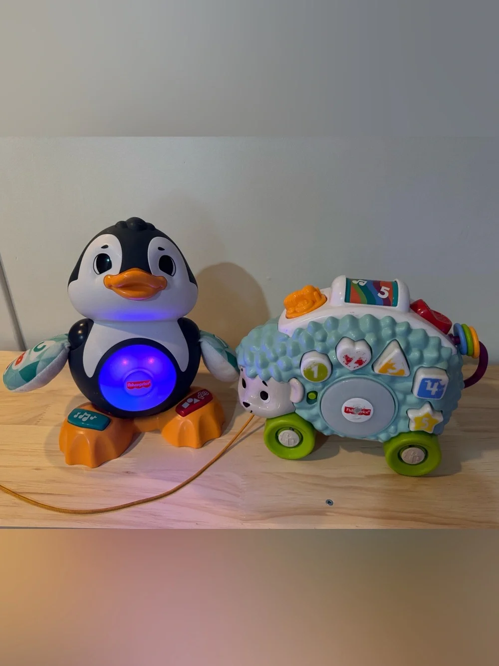 Fisher-Price Linkimals set of 2 Learning Toys! Penguin and Hedgehog!